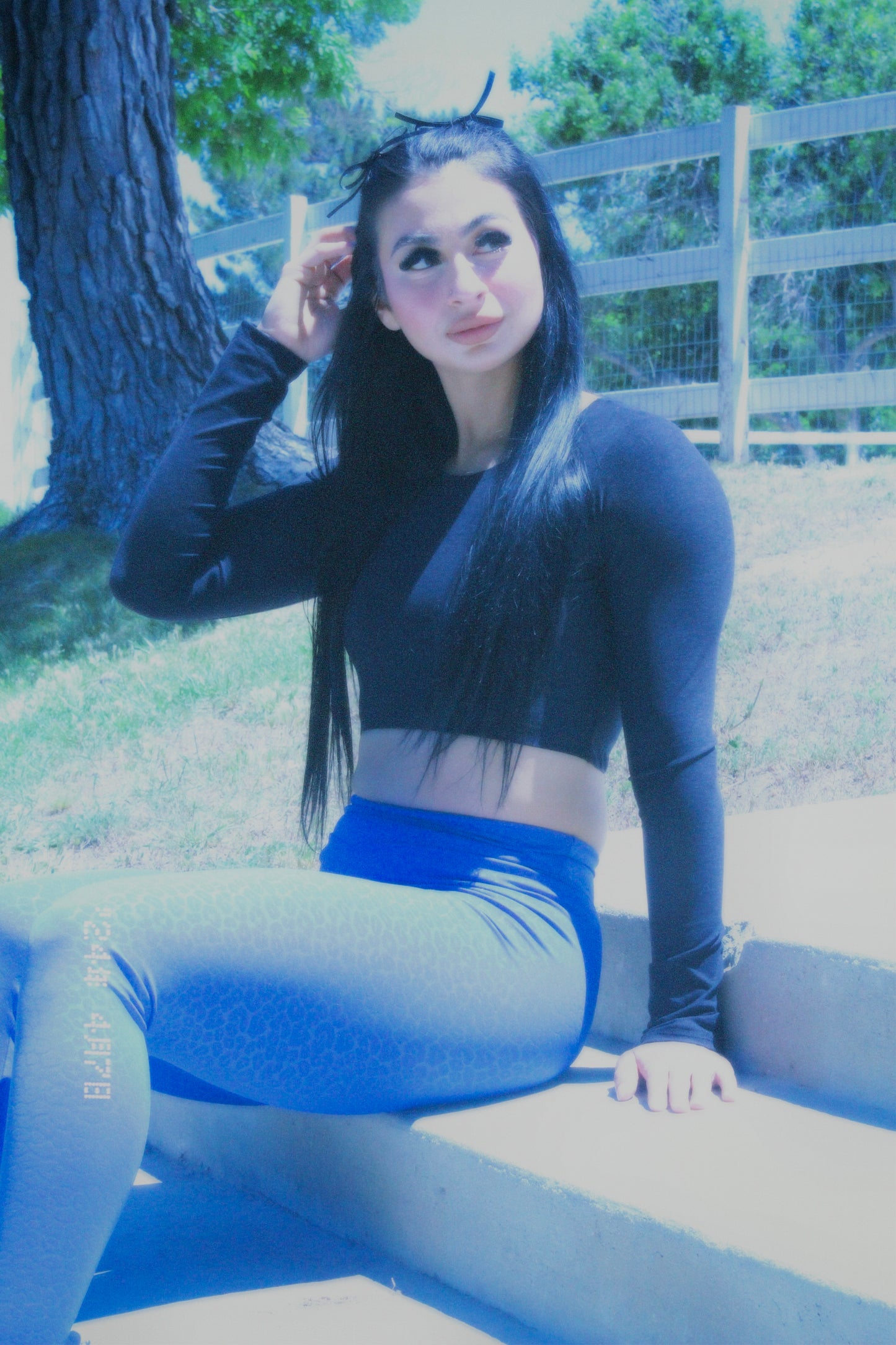 Divine Blue High Waist Leggings
