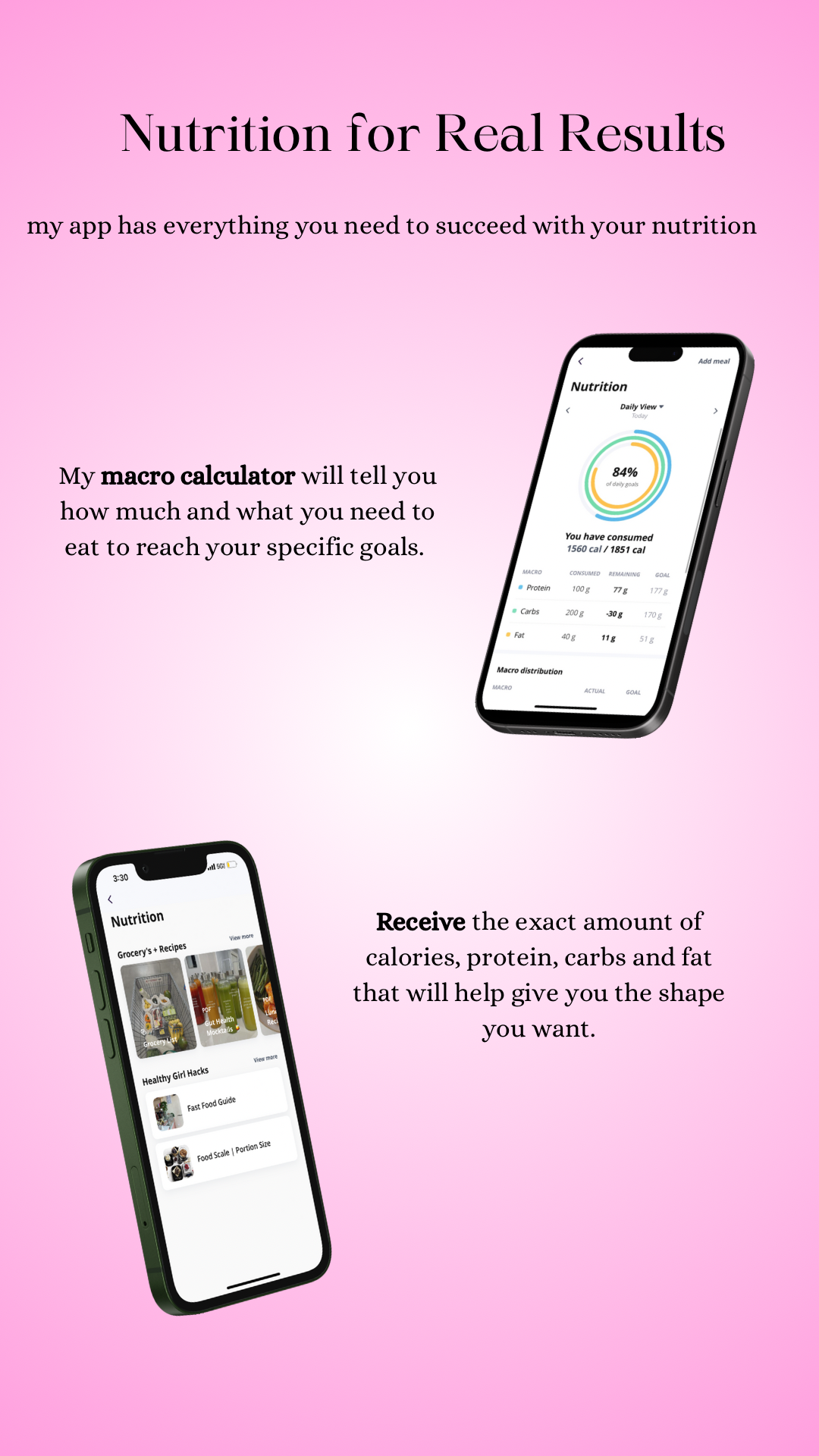 Fitness + Nutrition App Subscription