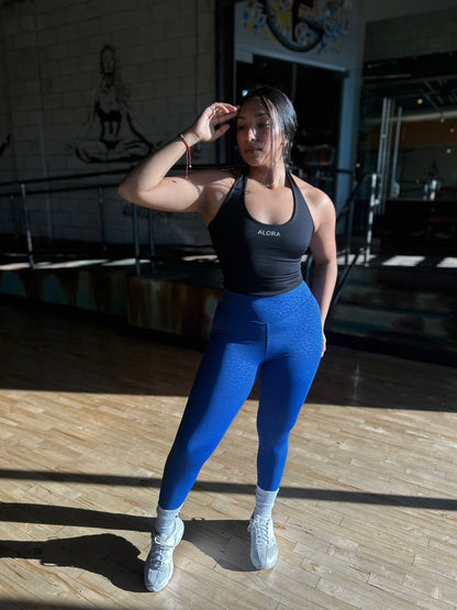 Divine Blue High Waist Leggings