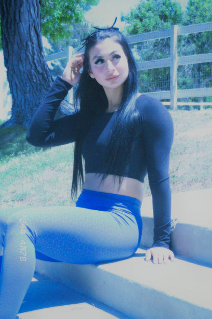 Divine Blue High Waist Leggings