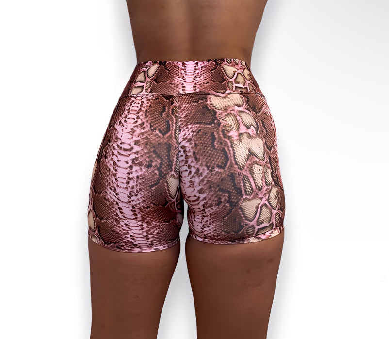 Pink Boa V- Crossover Shorts